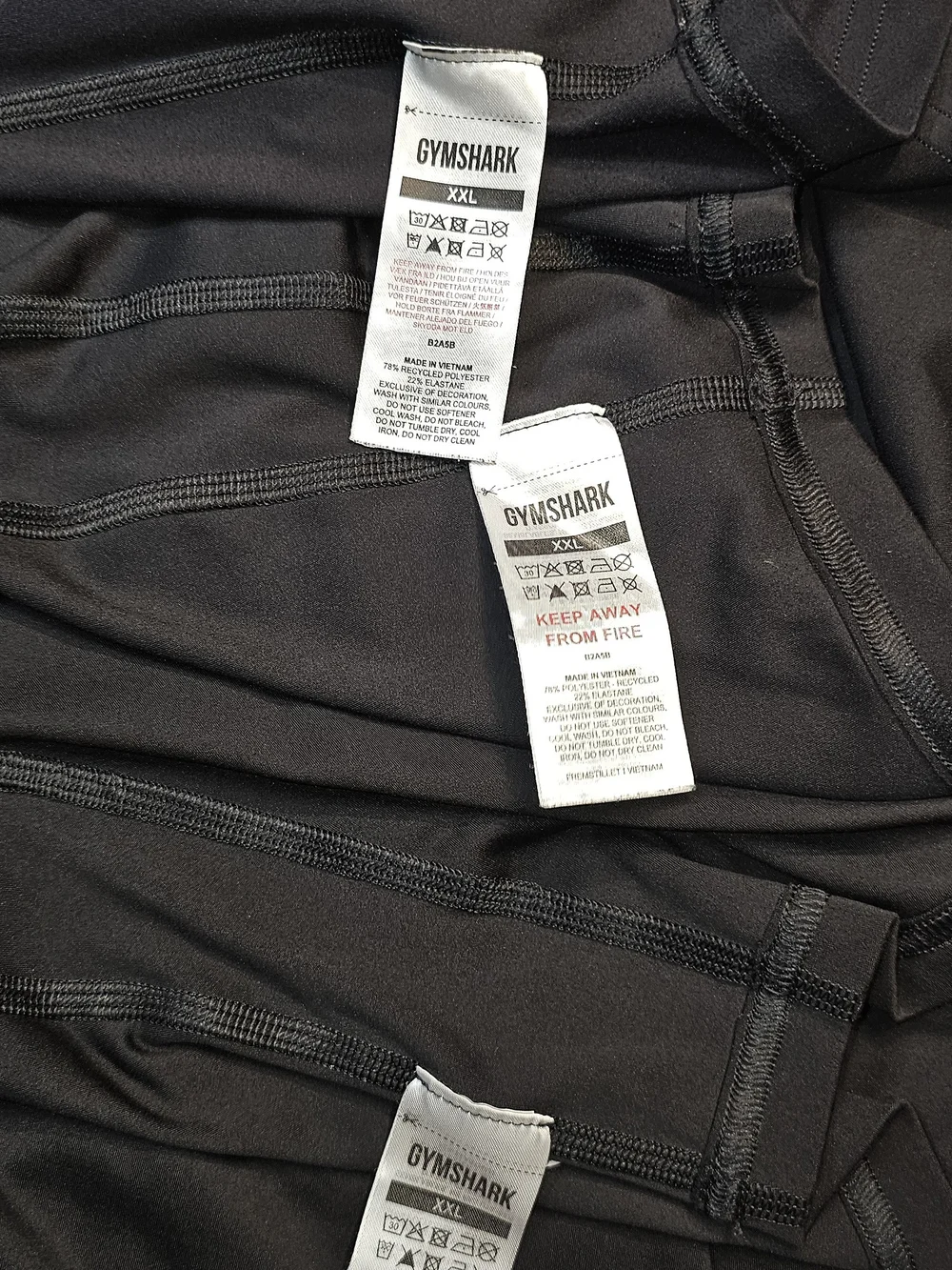 Gymshark Training Biker Shorts - 3-Pack Bundle Black-XXL - Picture 8 of 16